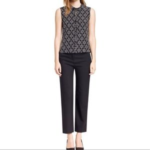 Tory Burch PEG sleeveless top black white size 2